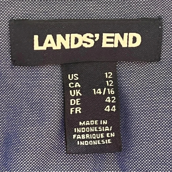 LANDS' END SCHOOL UNIFORM GIRLS SHORT SLEEVE OXFORD DRESS SHIRT SIZE 12 … - Picture 5 of 7